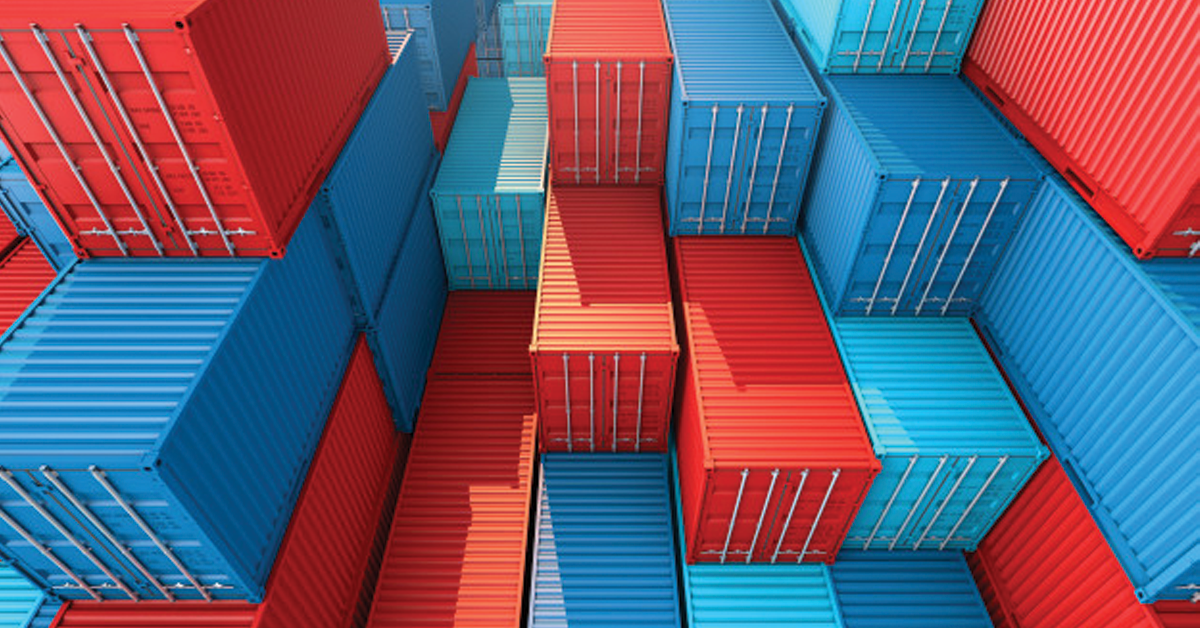 3d import. Stack of Blue Containers Box, Cargo freight ship for Import Export 3d. 3d Export. Картинка серая стопка контейнеров. Logistics 3d Mockup.